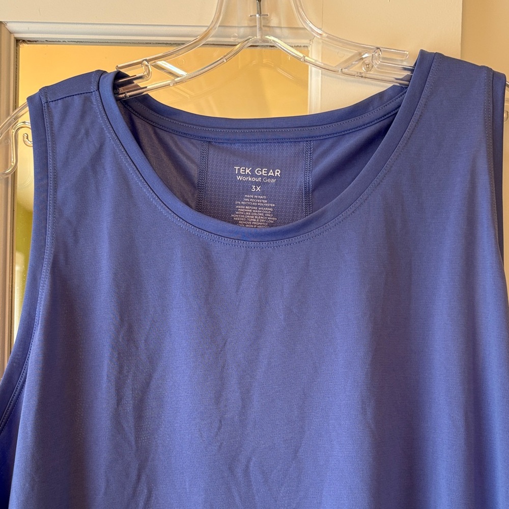 NWT 3X Tek Gear Women's Vibrant Blue Purple Tank Top workout gear
